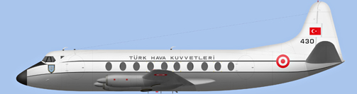 David Carter illustration of Türk Hava Kuvvetleri Viscount 430